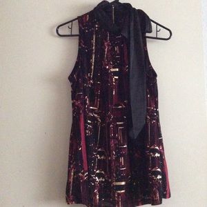 Sleeveless High Bow Neck Top